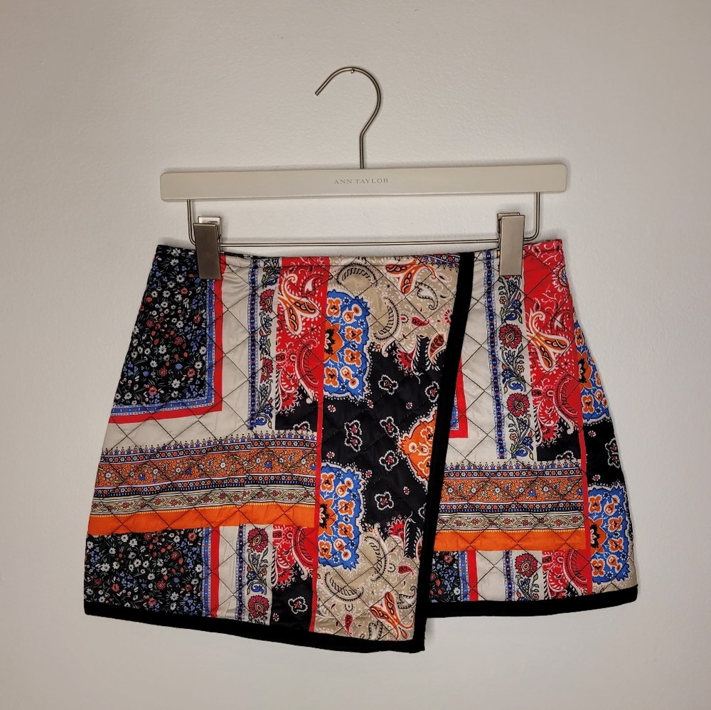 Zara Quilted Wrap Skirt